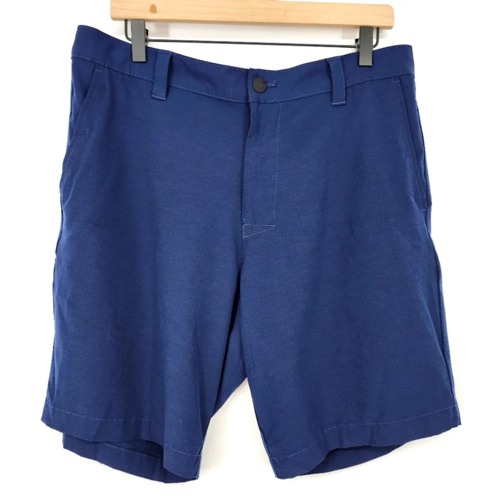 Banana Republic‎ Mens Flat Front Shorts Size 36 Navy Lightweight Preppy Casual